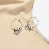 Fashion Vintage Star Moon Earrings Wholesale Nihaojewelry sku image 1