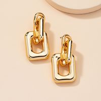 New Gold 1 Pair Metal Geometric Earrings Cross-border Trade New Style Earrings Simple Elegance And Creativity Women sku image 1