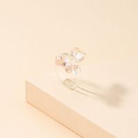 Simple Fashion Resin Bear Transparent Ring Wholesale Nihaojewelry sku image 1