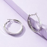 Metal Twist Hoop Fashion Earrings One Pair Wholesale Jewelry Nihaojewelry sku image 1