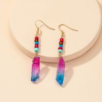 Simple Fashion 1 Pairs Crystal Earrings Colorful Pearl Crystal European And American Earrings sku image 1