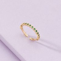 Populaire 1 Cuivre Incrusté Zircon Anneau Ouvert Croix-frontière Commerce Nouveau Bracelet Bijoux Qingdao Usine sku image 1