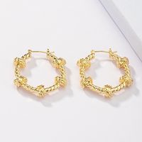 Metal Texture Knoted Geometric Fashion Earrings Wholesale Jewelry Nihaojewelry sku image 1