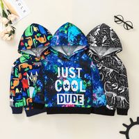 Children's Fashion Cartoon Printing Hooded Letters Sweater Wholesale Nihaojewelry main image 2