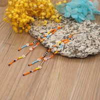 Bohemian Style Color Rice Bead Woven White Daisy Earrings Wholesale Jewelry Nihaojewelry main image 1