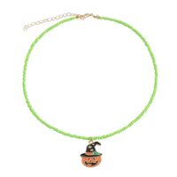 Drop Oil Cartoon Halloween Pumpkin Ghost Necklace Wholesale Nihaojewelry main image 5