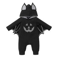 Nouveau Enfants De Vêtements Halloween Bébé À Manches Longues Barboteuse 2021 Automne De Bande Dessinée Forme De Chauve-souris À Manches Longues Salopette sku image 3