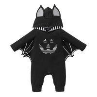 New Children's Clothing Halloween Baby Long Sleeved Romper 2021 Autumn Cartoon Bat Shape Long Sleeve Jumpsuit sku image 4