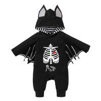 Nouveau Enfants De Vêtements Halloween Bébé À Manches Longues Barboteuse 2021 Automne De Bande Dessinée Forme De Chauve-souris À Manches Longues Salopette sku image 2