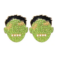 Boucles D&#39;oreilles Halloween Tête Verte De Bande Dessinée En Gros Bijoux Nihaojewelry sku image 2