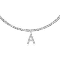 26 English Letter Diamond Pendant Necklace Wholesale Nihaojewelry sku image 2