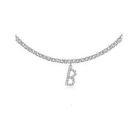 26 English Letter Diamond Pendant Necklace Wholesale Nihaojewelry sku image 4