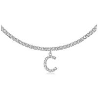 26 English Letter Diamond Pendant Necklace Wholesale Nihaojewelry sku image 6