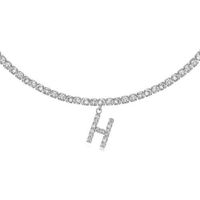 26 English Letter Diamond Pendant Necklace Wholesale Nihaojewelry sku image 16