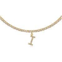 26 English Letter Diamond Pendant Necklace Wholesale Nihaojewelry sku image 17