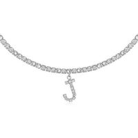 26 English Letter Diamond Pendant Necklace Wholesale Nihaojewelry sku image 20