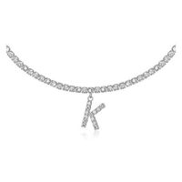 26 English Letter Diamond Pendant Necklace Wholesale Nihaojewelry sku image 22