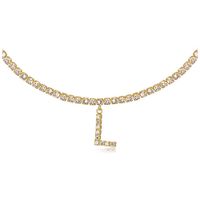 26 Anglais Lettre Diamant Pendentif Collier En Gros Nihaojewelry sku image 23