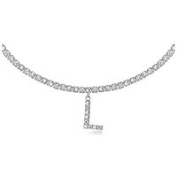 26 Englische Buchstaben Diamant Anhänger Halskette Großhandel Nihao Schmuck sku image 24