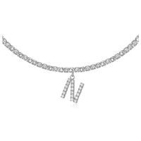 26 English Letter Diamond Pendant Necklace Wholesale Nihaojewelry sku image 28