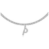 26 English Letter Diamond Pendant Necklace Wholesale Nihaojewelry sku image 32