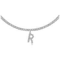 26 English Letter Diamond Pendant Necklace Wholesale Nihaojewelry sku image 36
