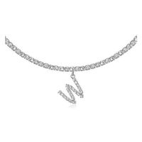 26 English Letter Diamond Pendant Necklace Wholesale Nihaojewelry sku image 46