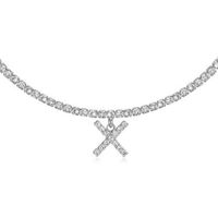 26 Englische Buchstaben Diamant Anhänger Halskette Großhandel Nihao Schmuck sku image 48
