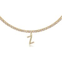 26 Anglais Lettre Diamant Pendentif Collier En Gros Nihaojewelry sku image 51