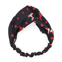 Spring New Hair Accessories Pure Color Fabric Floral Stripe Cross Hair Band Wholesale sku image 12