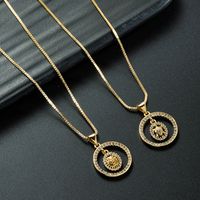 Tortoise Pendant Copper Inlaid Zircon Necklace Wholesale Nihaojewelry main image 3