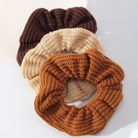 New Lamb Woven Solid Color Hair Scrunchies Wholesale Nihaojewelry sku image 1