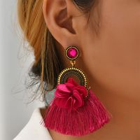 Ethnic Flower Geometric Tassel Long Earrings Wholesale Nihaojewelry main image 1