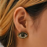 Retro Devil Eyes Diamond Earrings Wholesale Nihaojewelry main image 2