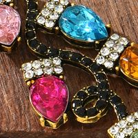 Christmas Branch Shape Colorful Diamond Earrings Wholesale Nihaojewelry main image 5
