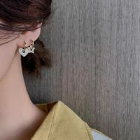 Fashion Simple Heart Five-pointed Star Inlaid Rhinestone Earrings Wholesale Nihaojewelry main image 6