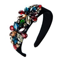 Baroque Style New Flannel Inlaid Gemstone Wide-brimmed Headband Wholesale Nihaojewelry main image 6