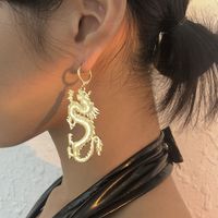 الأزياء الصينية التنين عنصر الأقراط الجملة Nihaojewelry main image 3