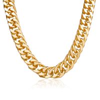 Punk Style Thick Chain Gold-plated Alloy Necklace Wholesale Nihaojewelry main image 2