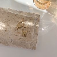 Fashion Retro Letter Tassel Bag Shaped Earrings Wholesale Nihaojewelry main image 5