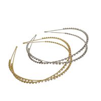 Korean Alloy Rhinestone Cross Thin Headband Wholesale Nihaojewelry main image 3