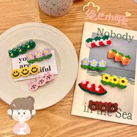 Cartoon Cute Embroidery Small Flower Children's Hairpin Wholesale Nihaojewelry main image 1