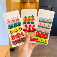 Cartoon Cute Embroidery Small Flower Children's Hairpin Wholesale Nihaojewelry main image 3