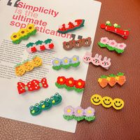 Cartoon Cute Embroidery Small Flower Children's Hairpin Wholesale Nihaojewelry main image 5