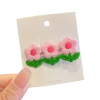 Cartoon Cute Embroidery Small Flower Children's Hairpin Wholesale Nihaojewelry main image 6