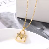 Handbag Copper Pendant Stainless Steel Chain Necklace Wholesale Nihaojewelry main image 1