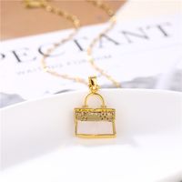 Handbag Copper Pendant Stainless Steel Chain Necklace Wholesale Nihaojewelry main image 3