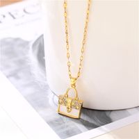 Handbag Copper Pendant Stainless Steel Chain Necklace Wholesale Nihaojewelry main image 4