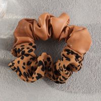 Korean Leopard Leather Hair Scrunchies Wholesale Nihaojewelry main image 5