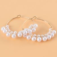 Ins Style Lady Fashion Geometric Alloy Inlaid Pearls No Inlaid Women's Earrings main image 4